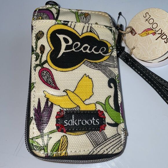 NWT Sakroots Artist Circle Peace Print smartphone wristlet - Picture 3 of 6